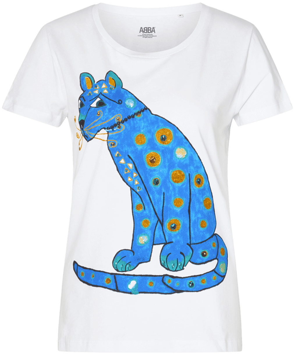 ABBA blue cat t-shirt