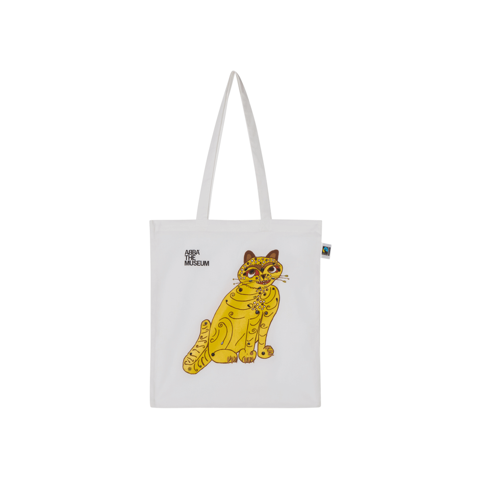 ABBA yellow cat tote bag