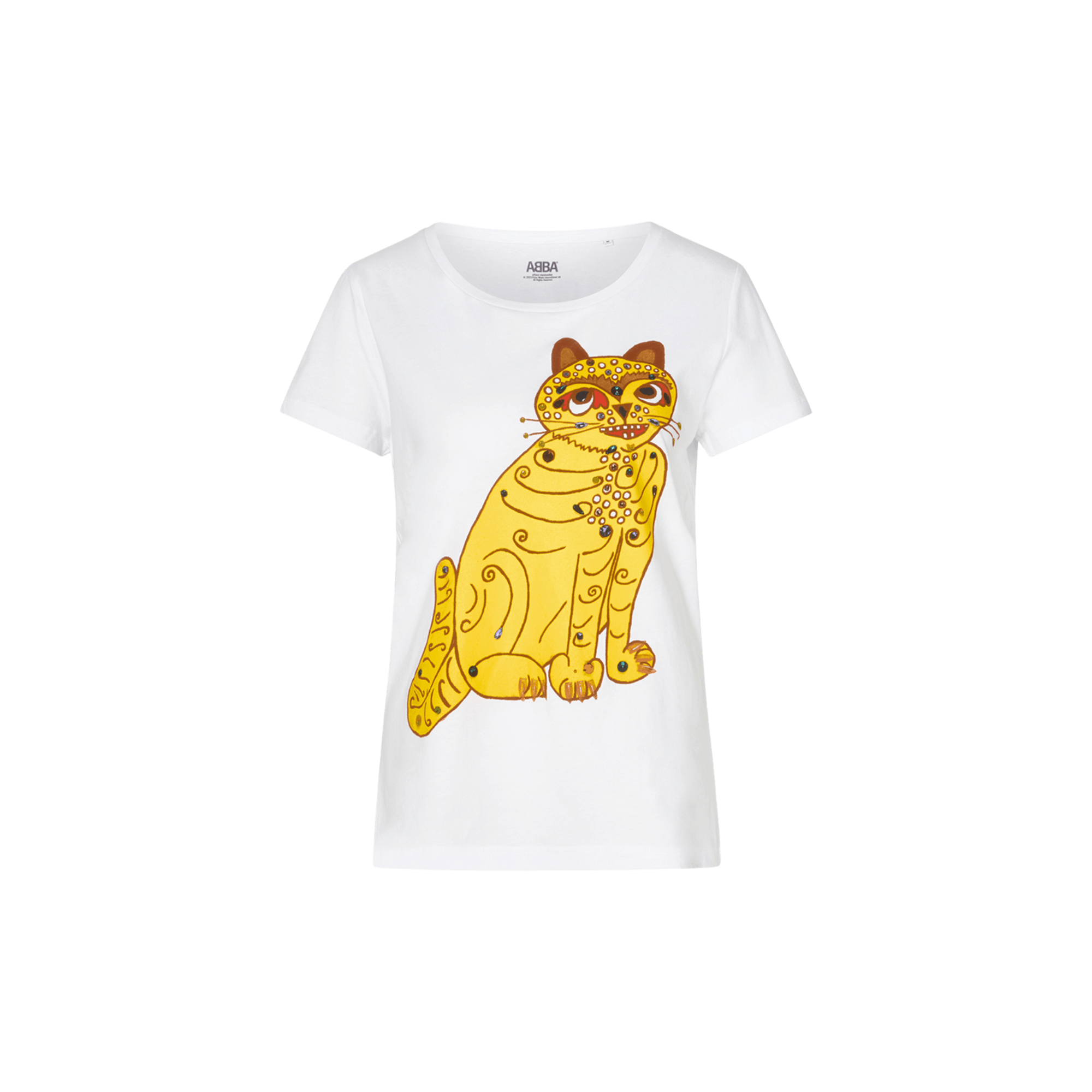 ABBA yellow cat t-shirt