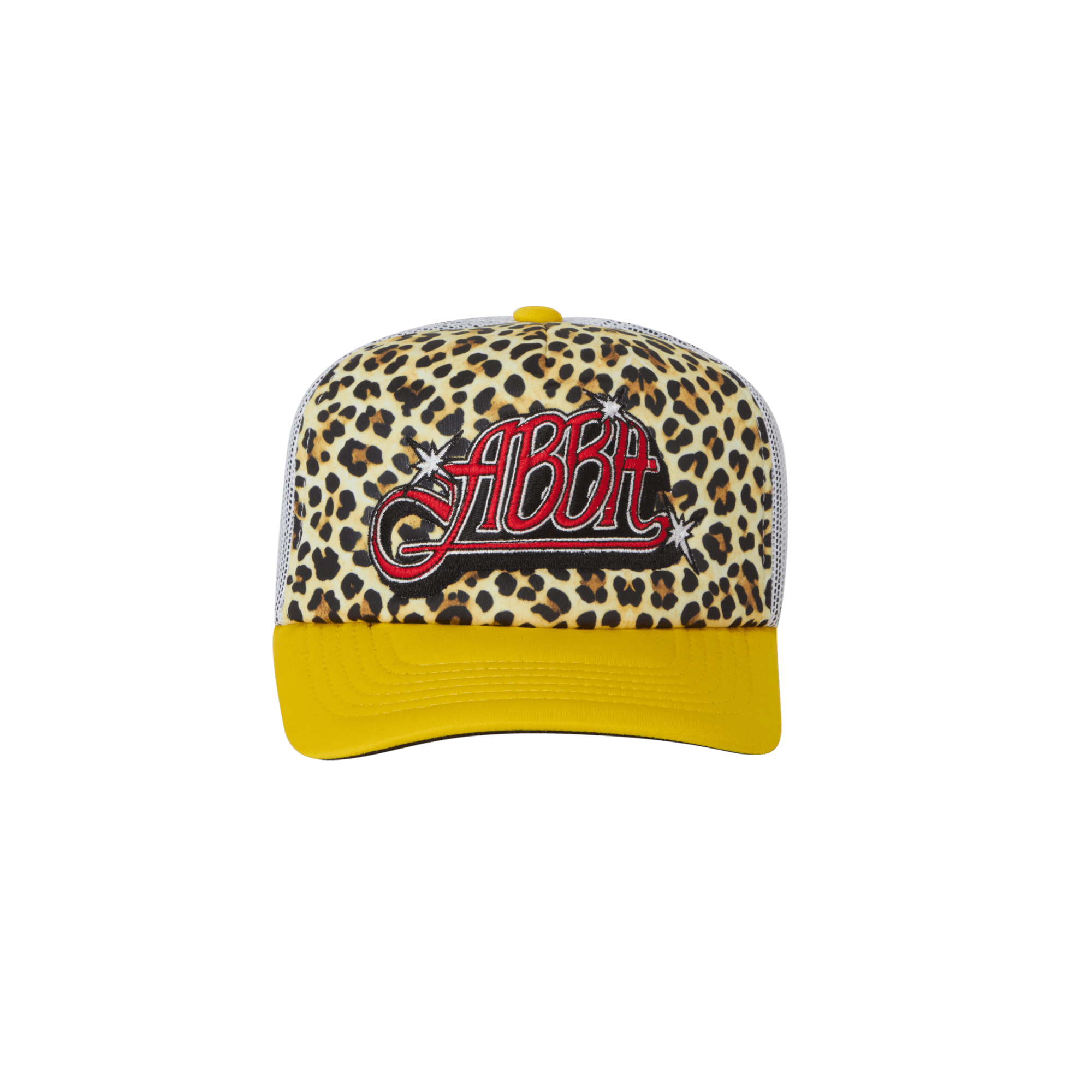 ABBA retro leopard trucker cap